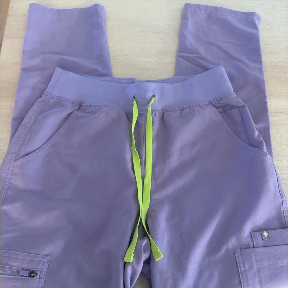 Figs Lavender Dew High Waisted Yola Skinny Scrub Pants - Size Small